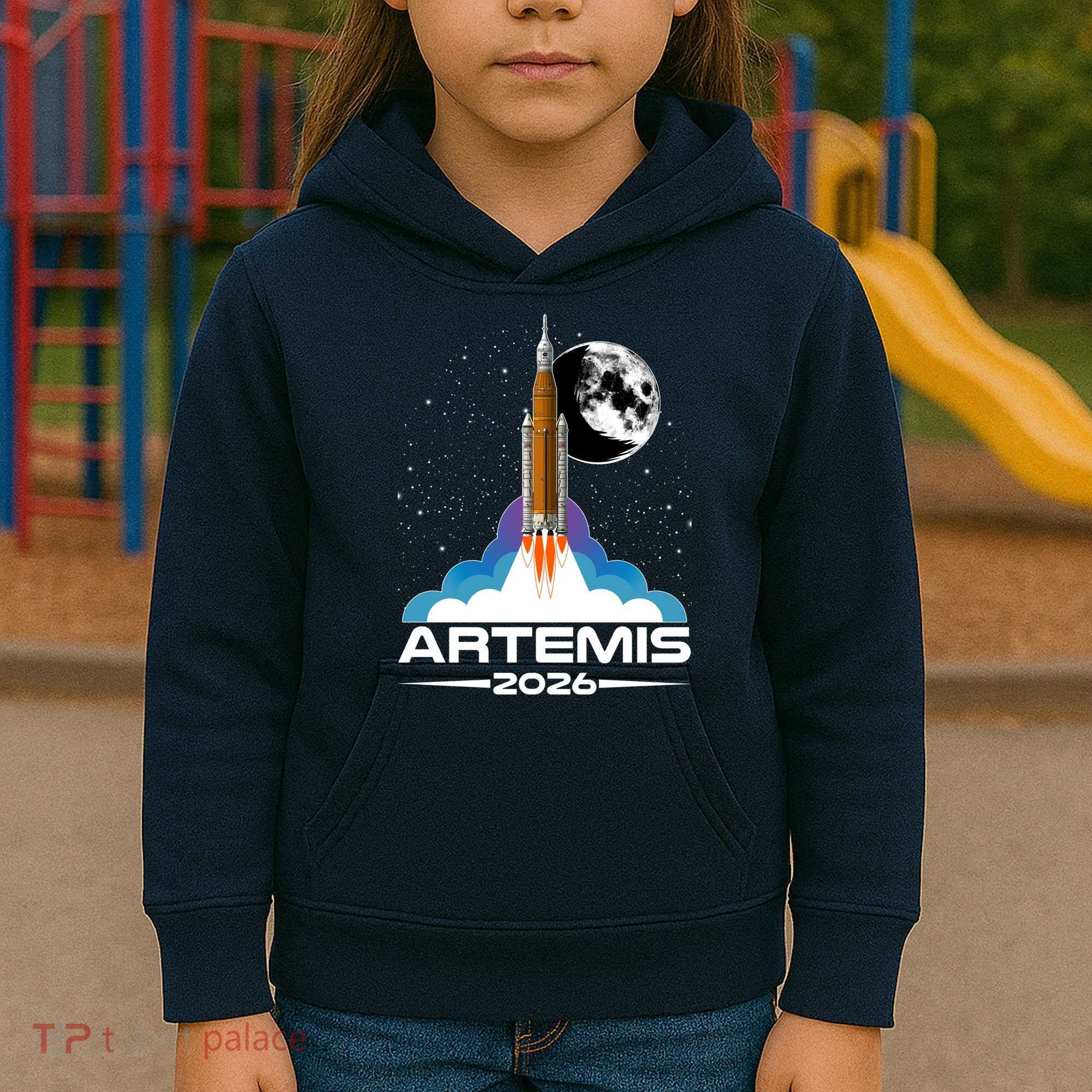 Artemis II 2026 Moon Mission Kids Hoodie