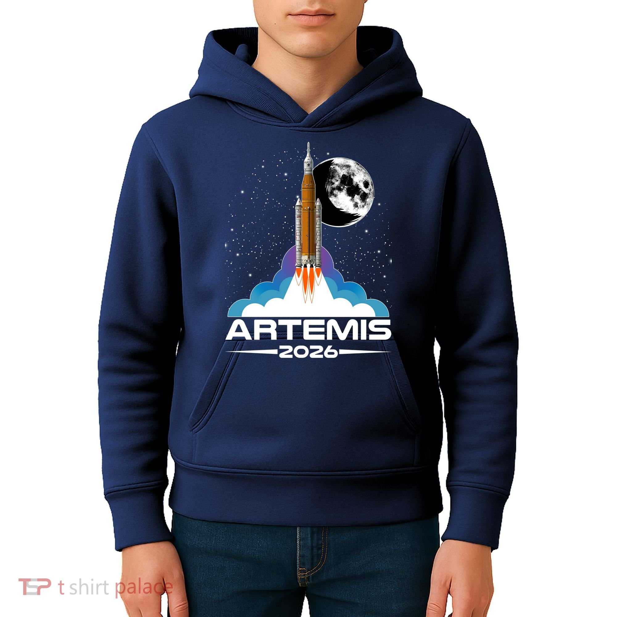 Artemis II 2026 Moon Mission Kids Hoodie