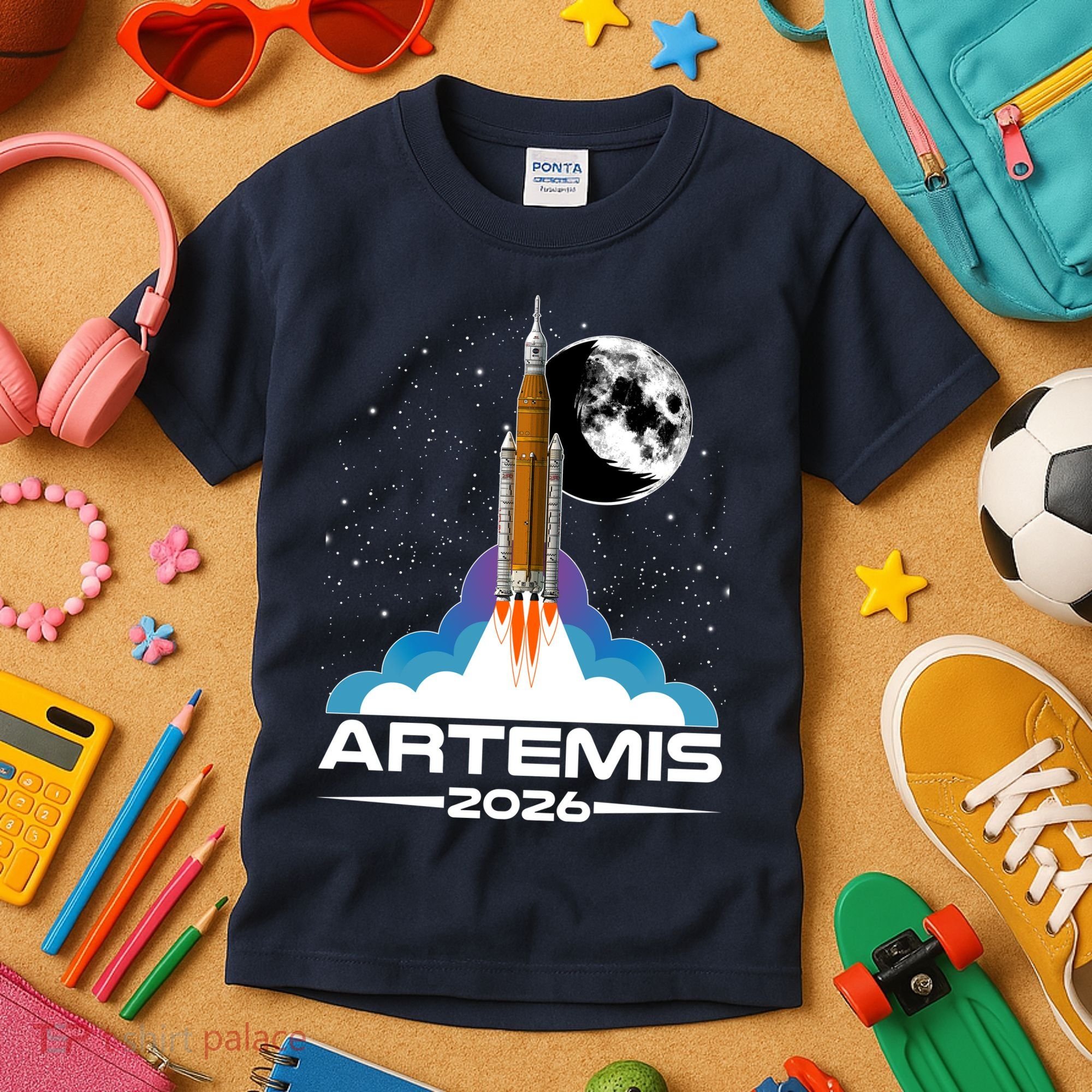 Artemis II 2026 Moon Mission Kids T-Shirt