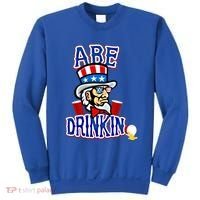 Abe In 4th Of July Independence Day Beer Pong Top Great Gift Sweatshirt thumb 0