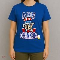 Abe In 4th Of July Independence Day Beer Pong Top Great Gift T-Shirt thumb 4
