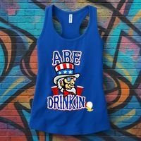 Abe In 4th Of July Independence Day Beer Pong Top Great Gift Women's Tank Top thumb 3