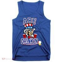 Abe In 4th Of July Independence Day Beer Pong Top Great Gift Tank Top thumb 0