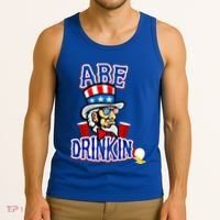 Abe In 4th Of July Independence Day Beer Pong Top Great Gift Tank Top thumb 3