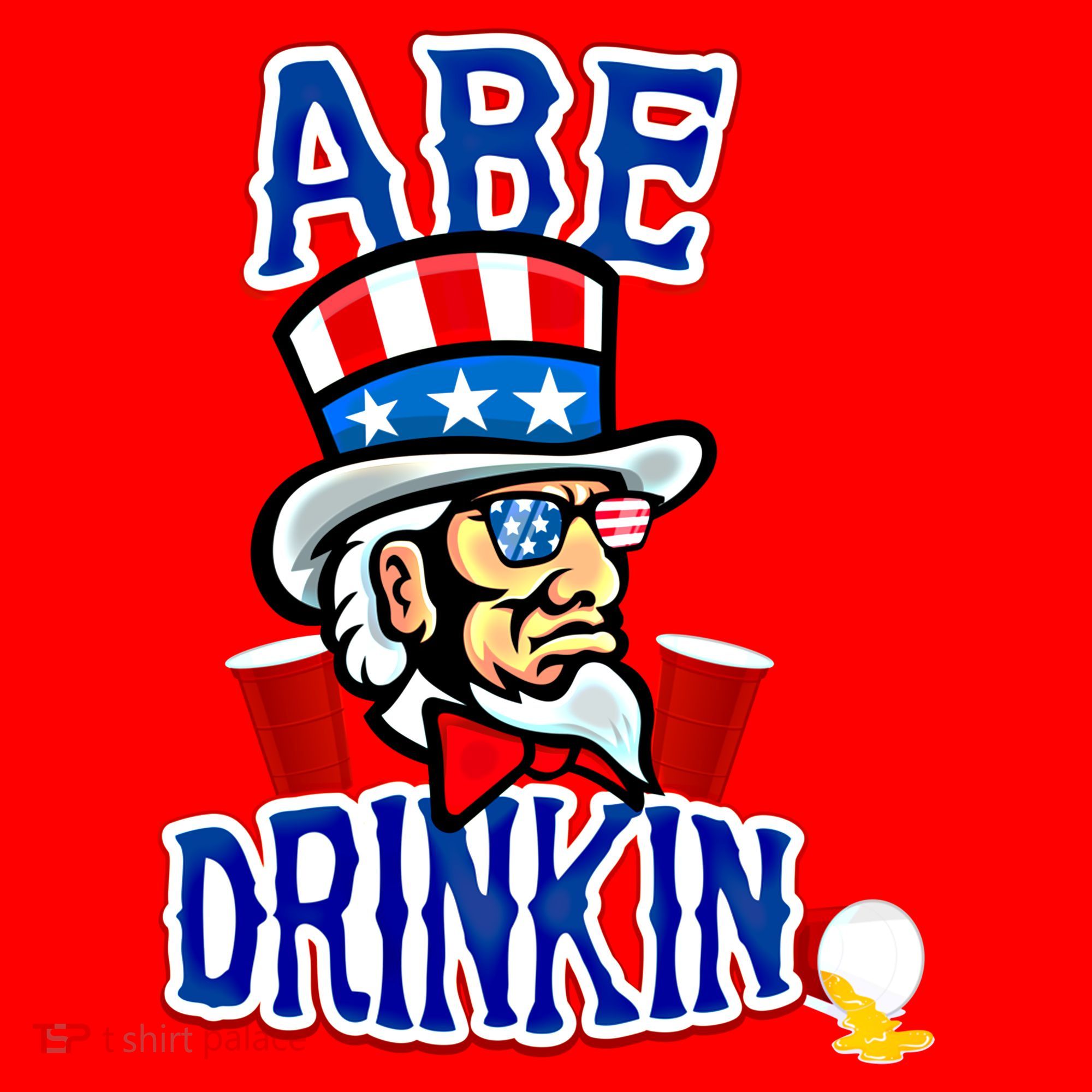 Abe In 4th Of July Independence Day Beer Pong Top Great Gift Santa Hat