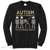 Autism It's A Different Ability Funny Dabbing Skeleton Gifts Sweatshirt thumb 0