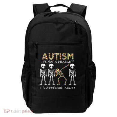 Autism It's A Different Ability Funny Dabbing Skeleton Gifts Backpack