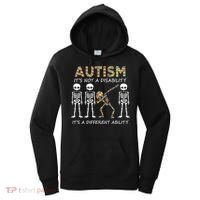 Autism It's A Different Ability Funny Dabbing Skeleton Gifts Women's Hoodie thumb 0