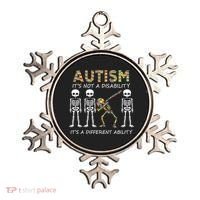 Autism It's A Different Ability Funny Dabbing Skeleton Gifts Ornament thumb 0