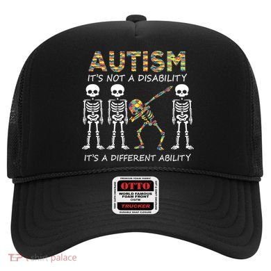 Autism It's A Different Ability Funny Dabbing Skeleton Gifts Hat