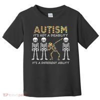 Autism It's A Different Ability Funny Dabbing Skeleton Gifts Toddler T-Shirt thumb 0