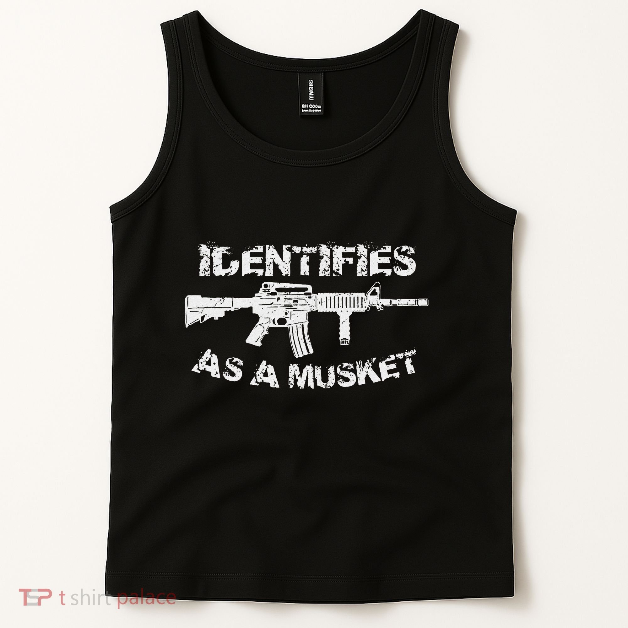 Ar15 Identifies As A Musket Pro Gun Anti Liberal Gift 2a Tank Top