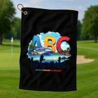 Abc Islands Aruba Bonaire Curacao Cruise Vacation Caribbean Great Gift Golf Towel thumb 1