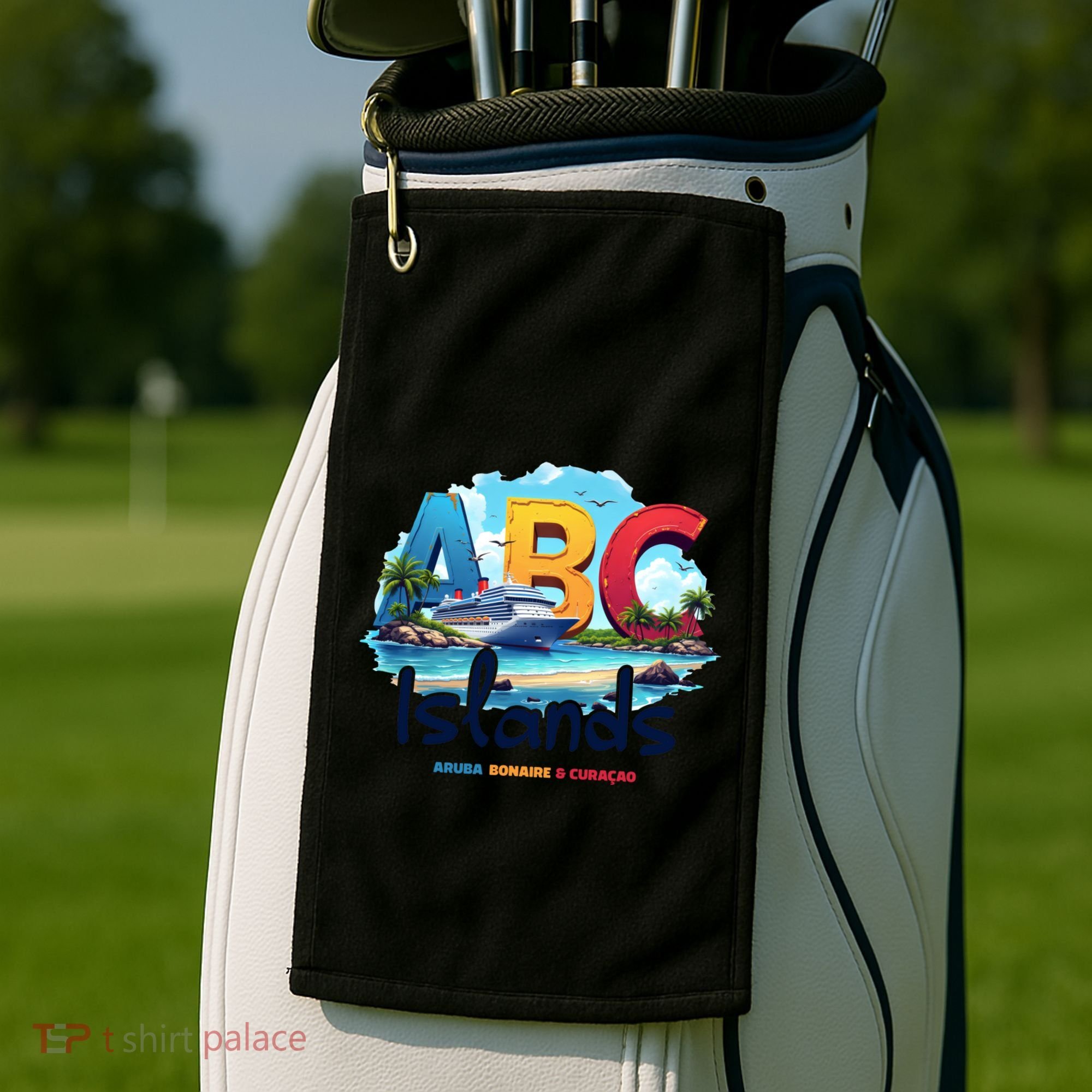 Abc Islands Aruba Bonaire Curacao Cruise Vacation Caribbean Great Gift Golf Towel