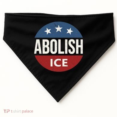 Abolish Ice Anti Trump USA-Made Doggie Bandana