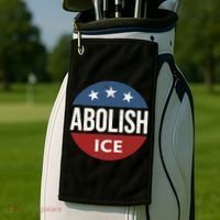 Abolish Ice Anti Trump Golf Towel thumb 2