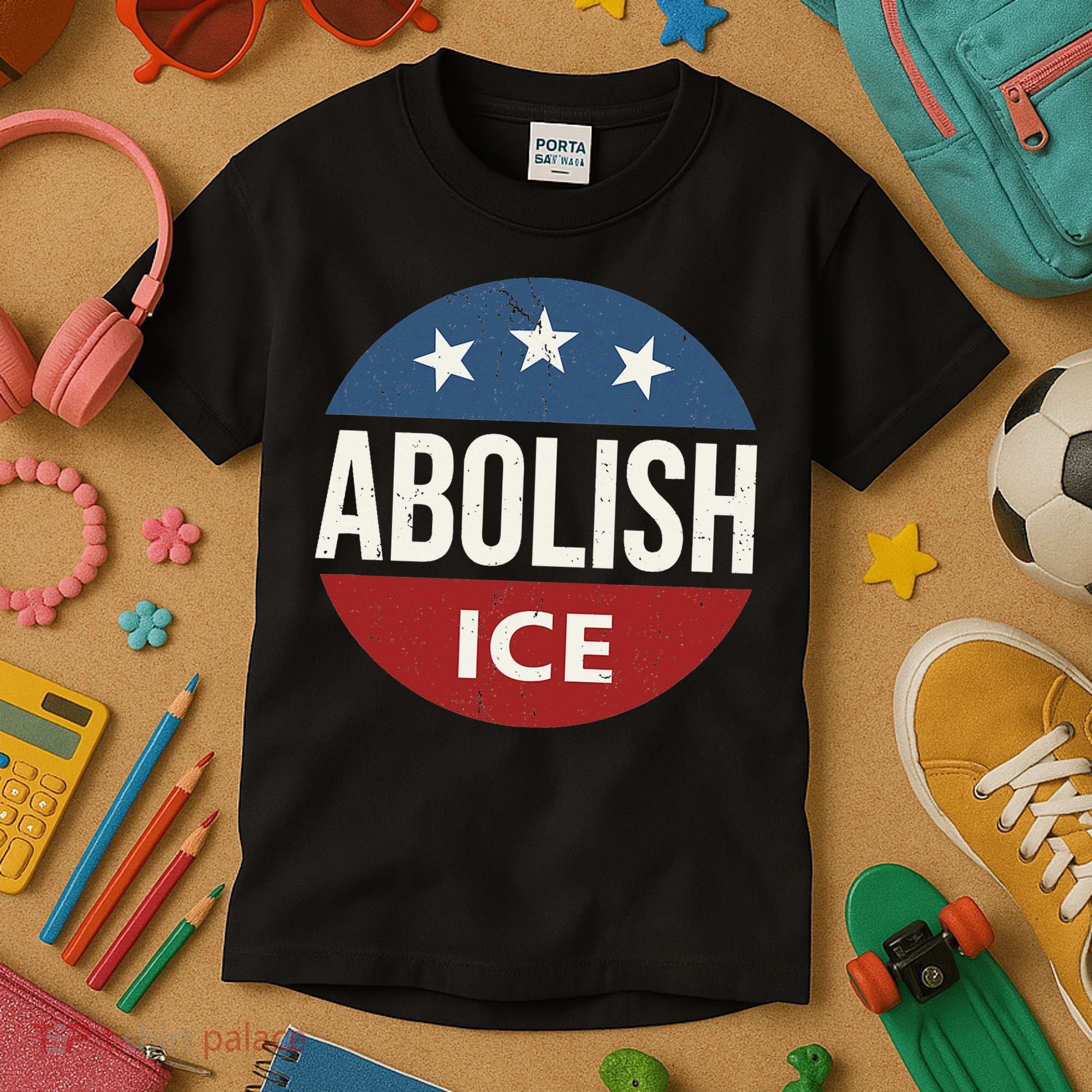Abolish Ice Anti Trump Kids T-Shirt
