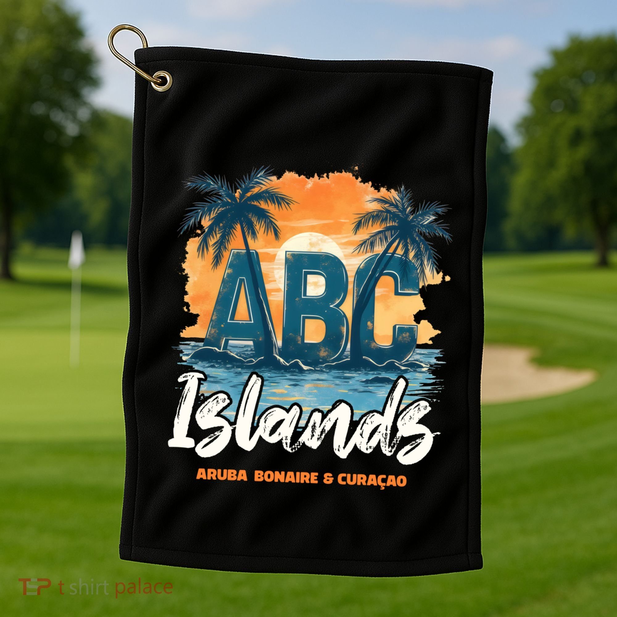 Abc Islands Aruba Bonaire Curacao Cruise Vacay Caribbean Gift Golf Towel