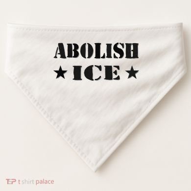 Abolish Ice Anti I.C.E  USA-Made Doggie Bandana