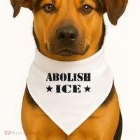 Abolish Ice Anti I.C.E  USA-Made Doggie Bandana thumb 1