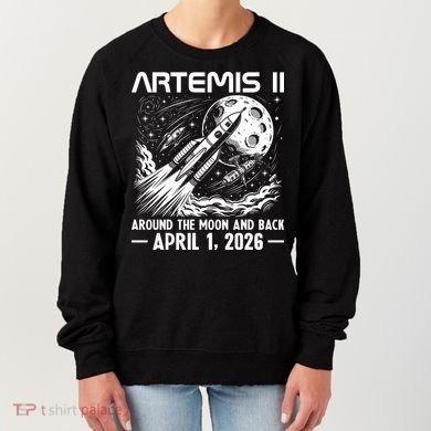 Artemis II Around The Moon And Back 2026 Women's Sweatshirt