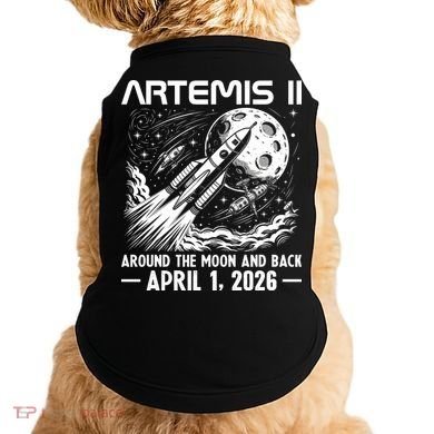 Artemis II Around The Moon And Back 2026 Doggie Tank