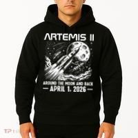 Artemis II Around The Moon And Back 2026 Hoodie thumb 2