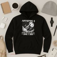 Artemis II Around The Moon And Back 2026 Hoodie thumb 3