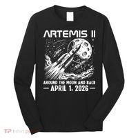 Artemis II Around The Moon And Back 2026 Long Sleeve Shirt thumb 0
