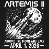 Artemis II Around The Moon And Back 2026 Apron thumb 3