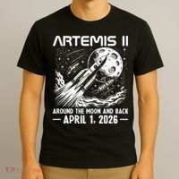 Artemis II Around The Moon And Back 2026 T-Shirt thumb 3
