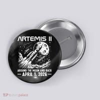 Artemis II Around The Moon And Back 2026 Button thumb 0