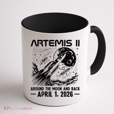 Artemis II Around The Moon And Back 2026 Coffee Mug back