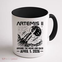 Artemis II Around The Moon And Back 2026 Coffee Mug thumb 1