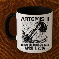 Artemis II Around The Moon And Back 2026 Coffee Mug thumb 2