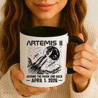 Artemis II Around The Moon And Back 2026 Coffee Mug thumb 3