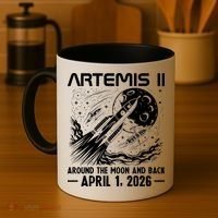 Artemis II Around The Moon And Back 2026 Coffee Mug thumb 4