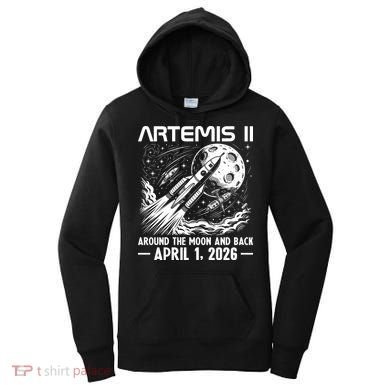 Artemis II Around The Moon And Back 2026 Women's Hoodie