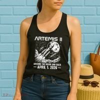 Artemis II Around The Moon And Back 2026 Women's Tank Top thumb 2