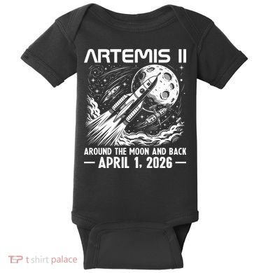 Artemis II Around The Moon And Back 2026 Baby Bodysuit