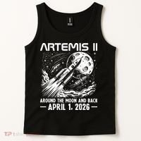Artemis II Around The Moon And Back 2026 Tank Top thumb 2