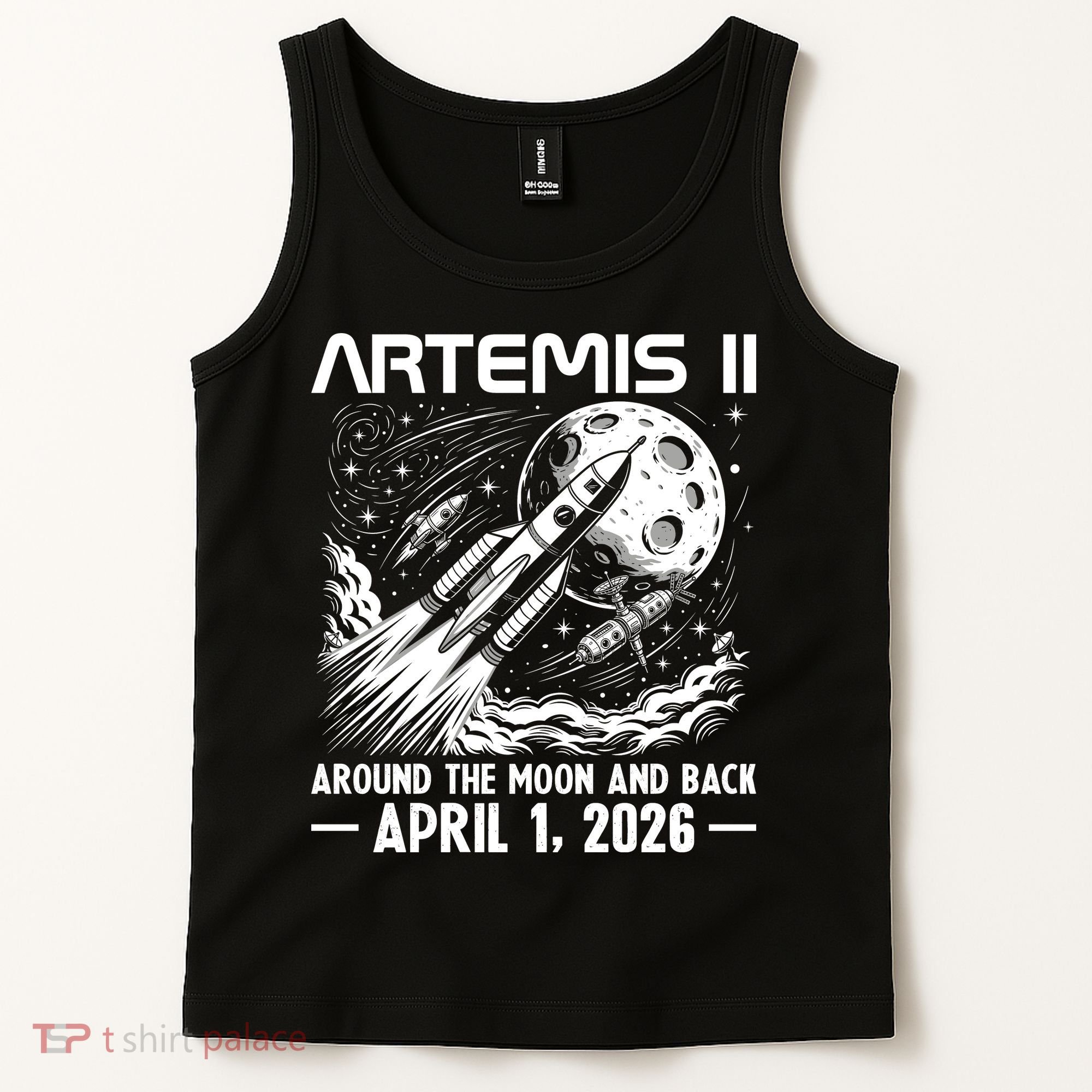 Artemis II Around The Moon And Back 2026 Tank Top