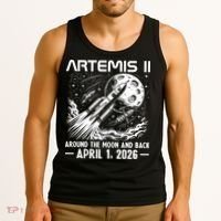 Artemis II Around The Moon And Back 2026 Tank Top thumb 3