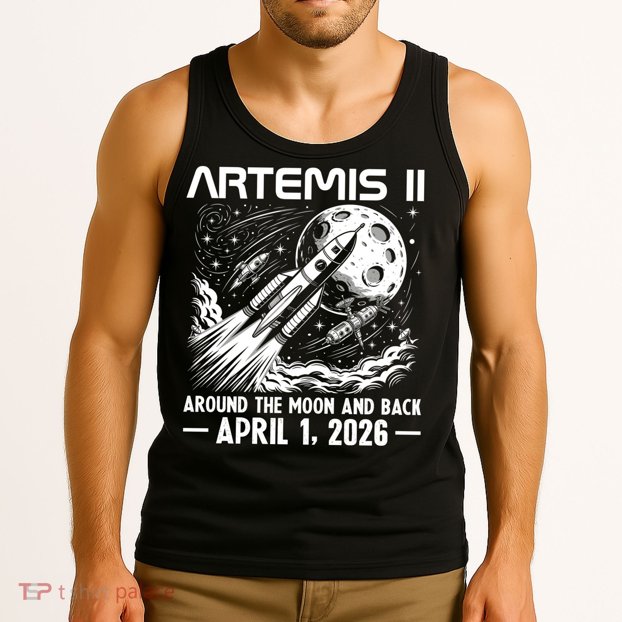 Artemis II Around The Moon And Back 2026 Tank Top