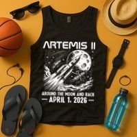 Artemis II Around The Moon And Back 2026 Tank Top thumb 4