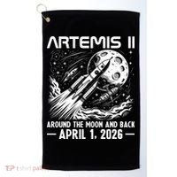 Artemis II Around The Moon And Back 2026 Golf Towel thumb 0