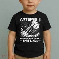 Artemis II Around The Moon And Back 2026 Toddler T-Shirt thumb 2