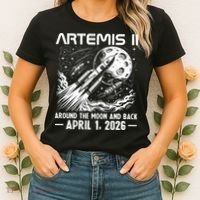 Artemis II Around The Moon And Back 2026 Women's T-Shirt thumb 2