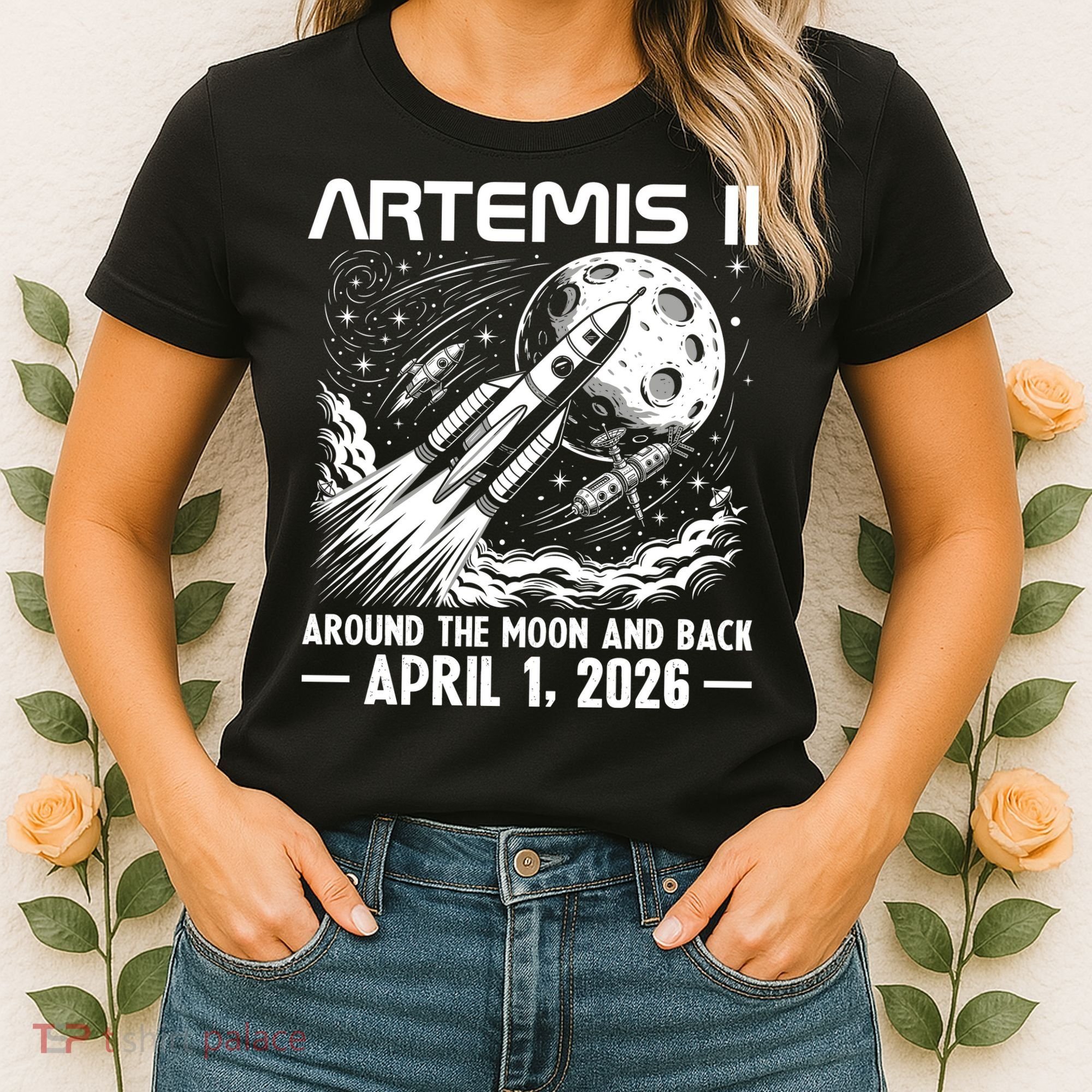 Artemis II Around The Moon And Back 2026 Women's T-Shirt