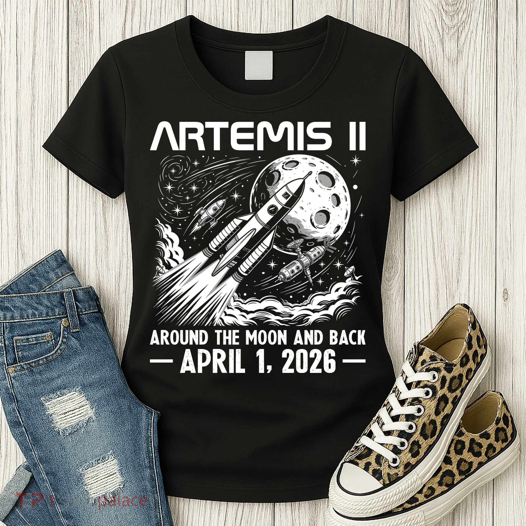 Artemis II Around The Moon And Back 2026 Women's T-Shirt